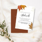 Herfst Autumn Leaves Wedding QR Code RSVP Kaartje