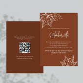Herfst Autumn Leaves Wedding QR Code RSVP Kaartje