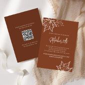 Herfst Autumn Leaves Wedding QR Code RSVP Kaartje