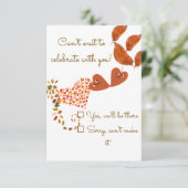 Herfst Autumn Leaves Wedding RSVP Kaart (Staand voorkant)