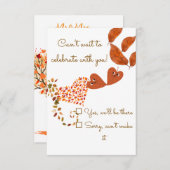 Herfst Autumn Leaves Wedding RSVP Kaart (Voorkant / Achterkant)