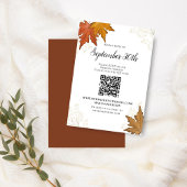 Herfst Autumn Leaves Wedding RSVP QR-code