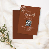 Herfst Autumn Leaves Wedding RSVP QR-code