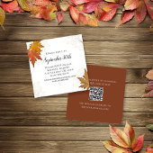 Herfst Autumn Leaves Wedding RSVP QR-code Informatiekaartje