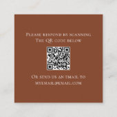 Herfst Autumn Leaves Wedding RSVP QR-code Informatiekaartje (Achterkant)