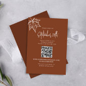 Herfst Autumn Leaves Wedding RSVP QR-code Kaartje
