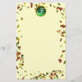 HERFST / AUTUMN LEVERT EMERALD GEMSTONE MONOGRAM BRIEFPAPIER (Voorkant)