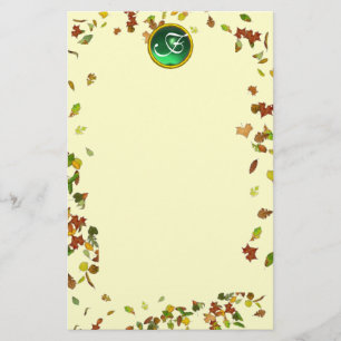 HERFST / AUTUMN LEVERT EMERALD GEMSTONE MONOGRAM BRIEFPAPIER