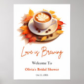 Herfst Autumn Love is Brewing Vrijgezellenfeest We Poster (Voorkant)