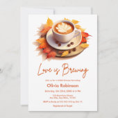 Herfst Autumn Love is het brouwen van koffie Vrijg Kaart (Voorkant)