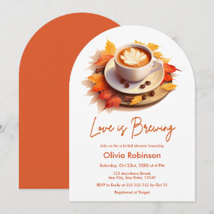 Herfst Autumn Love is het brouwen van koffie Vrijg Kaart