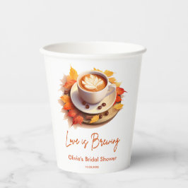 Herfst Autumn Love is het brouwen van koffie Vrijg Papieren Bekers