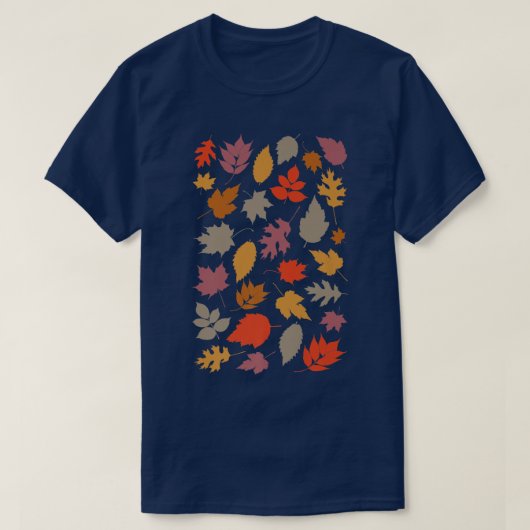 Herfst Autumn Maple laat  Retrostijl achter Dank T-shirt (Design voorkant)