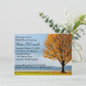 Herfst Autumn Maple Tree Vrijgezellenfeest Kaart (Staand voorkant)