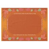 Herfst Autumn Maple verlaat Happy Thanksgiving Tafelkleed (Voorkant (Horizontaal))