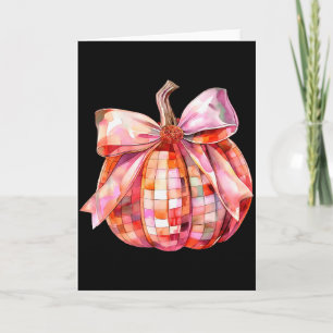 Herfst Autumn Nk En Oranje Disco Bal Pompoen Hallo Kaart