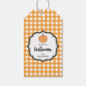 Herfst Autumn Oranje Play Halloween Pumpkin Cadeaulabel (Voorkant)