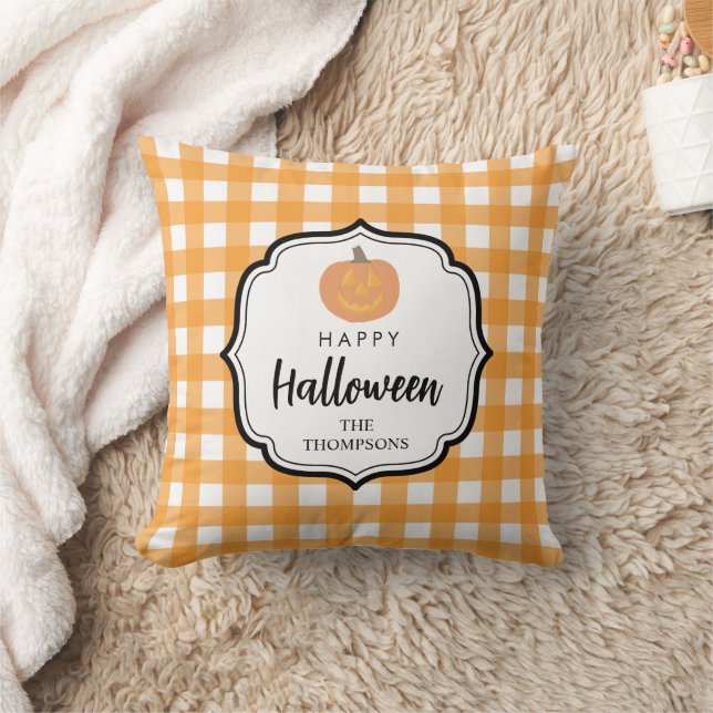 Herfst Autumn Oranje Play Halloween Pumpkin Kussen (Deken)