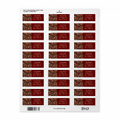 Herfst Autumn Plaid bladeren Oranje zwarte patroon Etiket (Full Sheet)