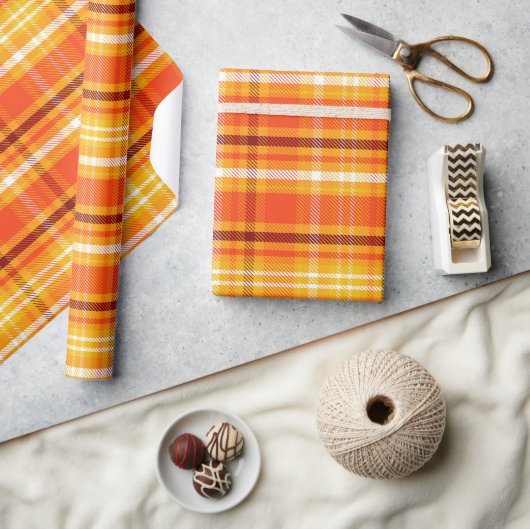 Herfst Autumn Plaid Cadeaupapier (Crafts)