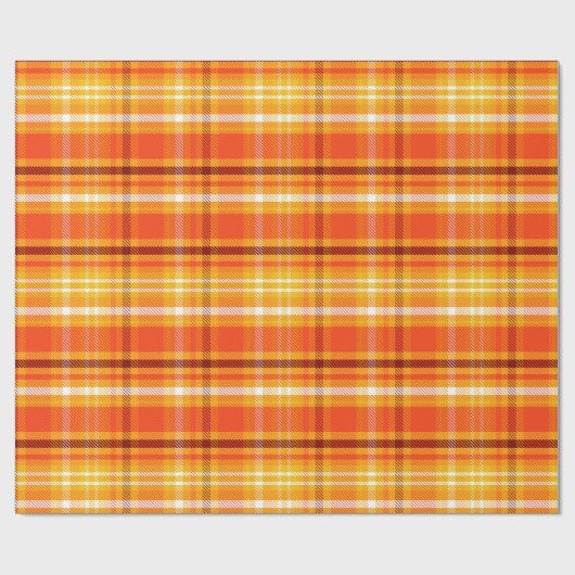 Herfst Autumn Plaid Cadeaupapier (Vlak)