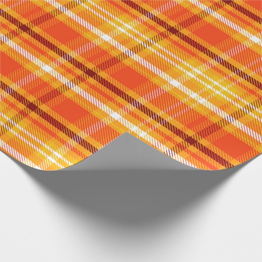 Herfst Autumn Plaid Cadeaupapier (Hoek)