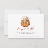 Herfst Autumn Pumpkin Baby shower Raffle Kaart (Voorkant)