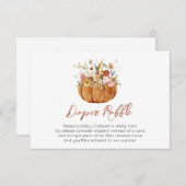 Herfst Autumn Pumpkin Baby shower Raffle Kaart (Voorkant / Achterkant)