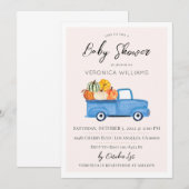 Herfst Autumn Pumpkin Baby shower Uitnodiging (Voorkant / Achterkant)