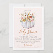 Herfst Autumn Pumpkin Baby shower Uitnodiging (Voorkant)