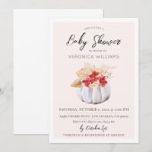 Herfst Autumn Pumpkin Baby shower Uitnodiging (Voorkant / Achterkant)