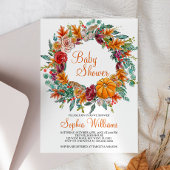 Herfst Autumn Pumpkin Baby shower Uitnodiging