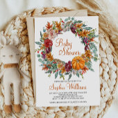 Herfst Autumn Pumpkin Baby shower Uitnodiging