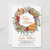 Herfst Autumn Pumpkin Baby shower Uitnodiging (Voorkant)