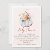 Herfst Autumn Pumpkin Baby shower Uitnodiging (Voorkant)