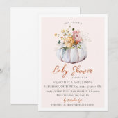 Herfst Autumn Pumpkin Baby shower Uitnodiging (Voorkant / Achterkant)