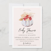 Herfst Autumn Pumpkin Baby shower Uitnodiging (Voorkant)