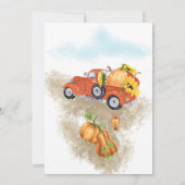 Herfst | Autumn Pumpkin | Baby shower vrachtwagen Kaart (Achterkant)