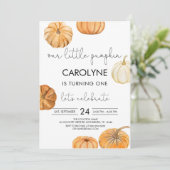 Herfst Autumn Pumpkin Birthday Uitnodiging (Staand voorkant)