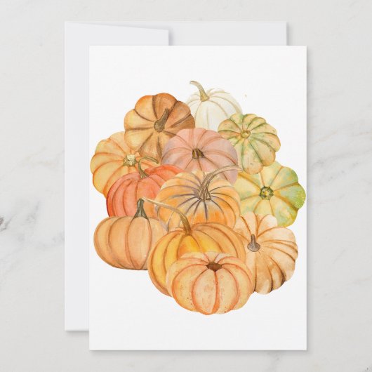 Herfst Autumn Pumpkin Birthday Uitnodiging (Achterkant)