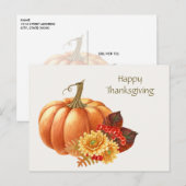 Herfst Autumn Pumpkin Briefkaart (Voorkant / Achterkant)