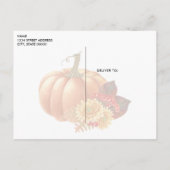 Herfst Autumn Pumpkin Briefkaart (Achterkant)