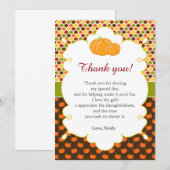 Herfst Autumn Pumpkin Dank u wel Bedankkaart (Voorkant / Achterkant)