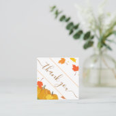 Herfst Autumn Pumpkin Hartelijk dank voor uw korti Vierkante Visitekaartje (Staand voorkant)
