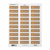 Herfst Autumn Pumpkin Kraft Return Address Etiket (Full Sheet)