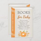 Herfst Autumn Pumpkin Oranje Baby shower Sprinkle Informatiekaartje (Voorkant / Achterkant)
