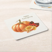 Herfst Autumn Pumpkin Paper Onderzetter (Schuin)
