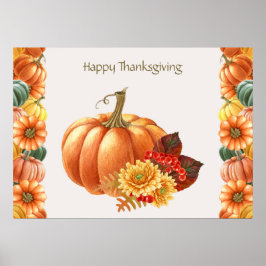 Herfst Autumn Pumpkin Poster