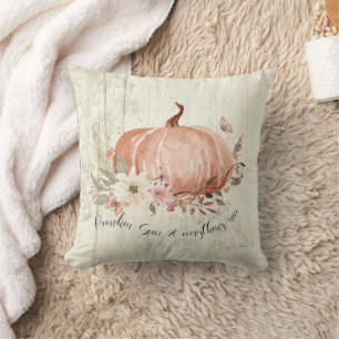 Herfst Autumn Pumpkin Spice Alles wat Nice Floral  Kussen