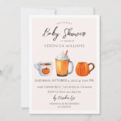 Herfst Autumn Pumpkin Spice Baby shower Invitation Kaart (Voorkant)